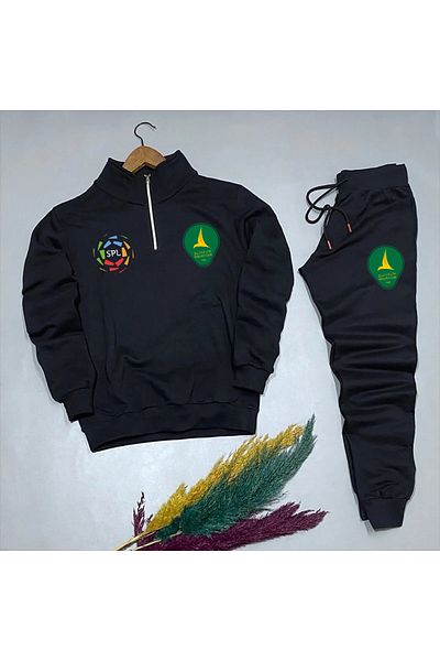 Pisa Art Al Khaleej Special Design Sweat and Sweatpants - Set with Half Zipper