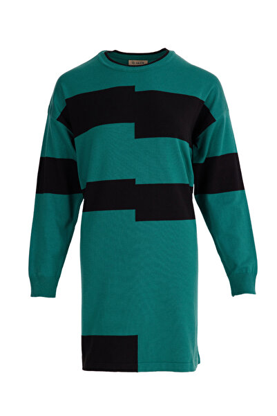 Aker Kalın Çizgili Triko Tunik