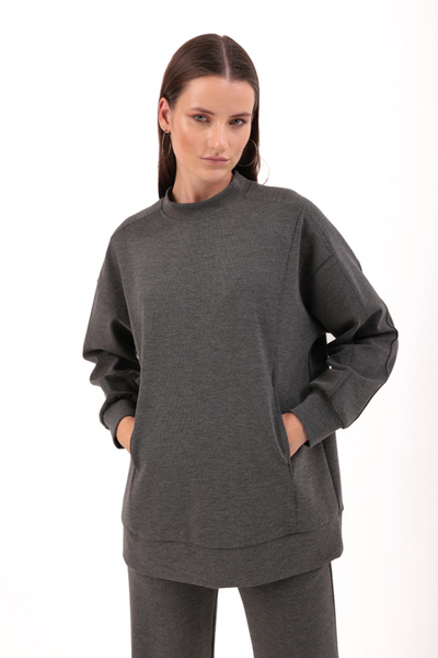 Aker Bisiklet Yaka Örme Bluz