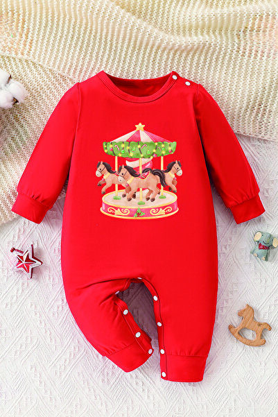 ADABEBEK Antique Toy Patterned Baby Romper - 23243