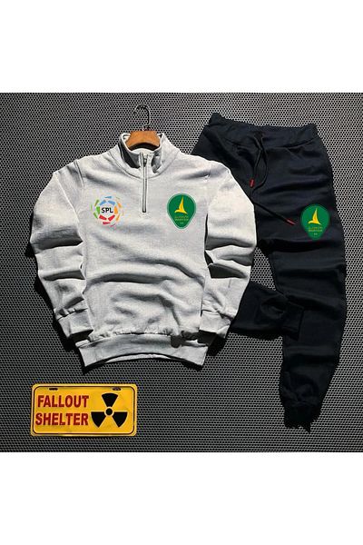 Pisa Art Al Khaleej Special Design Sweat and Sweatpants - Set with Half Zipper