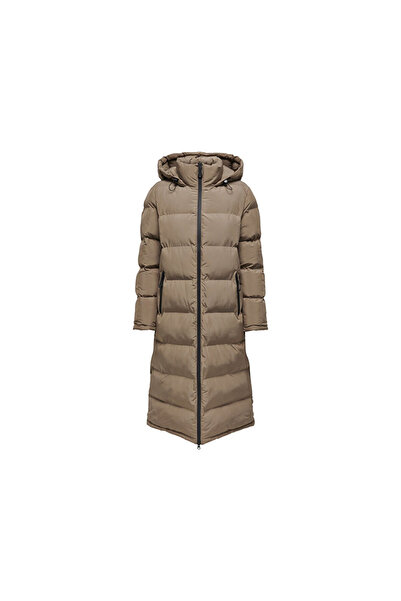 ONLY Γυναικείο μπουφάν Onlpaula Premium Puffer 15326655-WALNUT Κρέμα