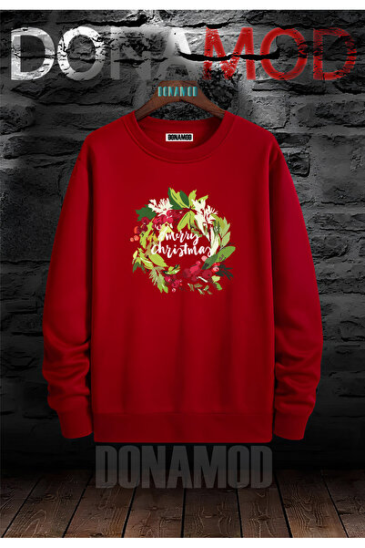 donamod 2025 Anul Nou Pin Roșu Model Crew Gât Moș Crăciun Căprior Halloween H...
