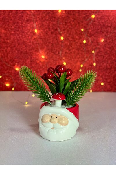 Genel Markalar 2025 Yeni Yıl Noel Baba Yapay Çiçek Kokina Yılbaşı Dekorasyonu Saksı