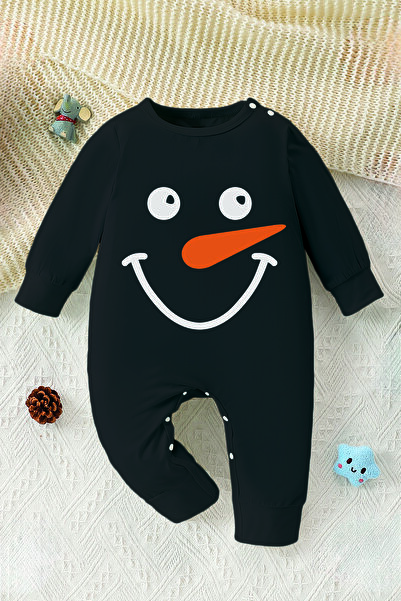 ADABEBEK Snowman Face Printed Style Baby Jumpsuit 23179