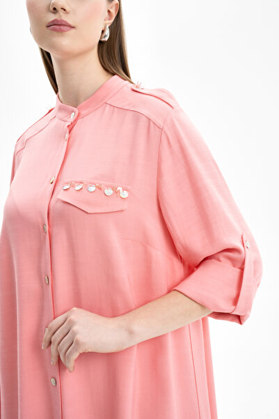 Aker İşleme Detaylı Apoletli Tunik