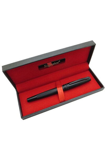 Signator ® T602 Mat Siyah Desenli Dolma Kalem | İsme Özel Kalem | Hediyelik K...