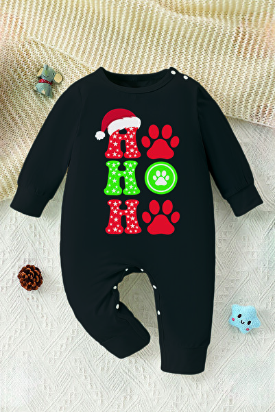 ADABEBEK New Year Printed Ho Ho Ho Baby Romper - 23200