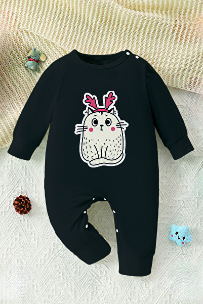 ADABEBEK ثوب فضفاض للأطفال موديل 23245 - نمط خط متوج ومطبوع عليه رسوم متحركة