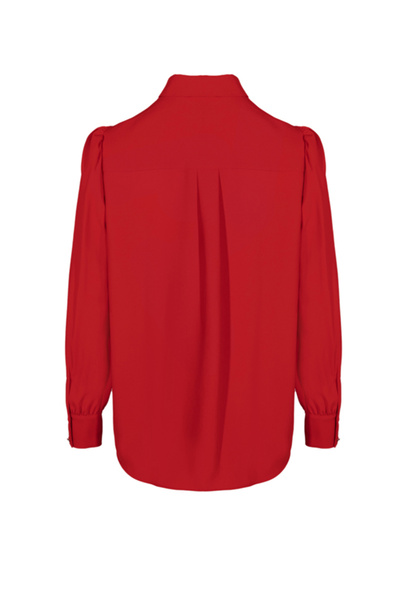 Aker Bebe Yaka Omuzu Büzgülü Bluz