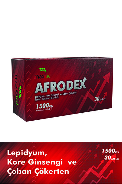 Maxiliv Afrodex 30 Tablet - Erkek Sağlığına Destek - 13 farklı spesifik bitki