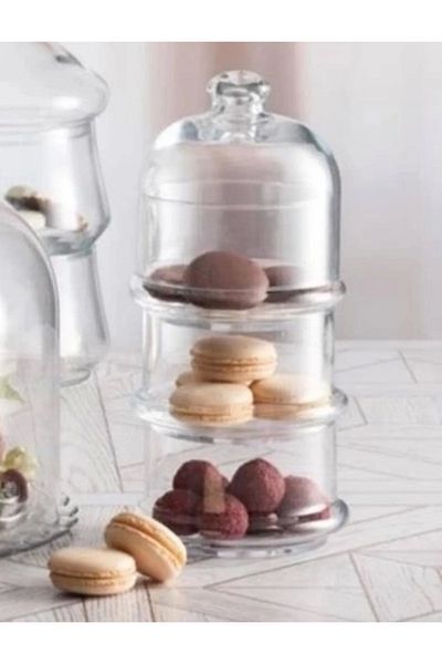 Paşabahçe Mini Size Villa Patisserie 3 Tier Dragee 96986 Small Size