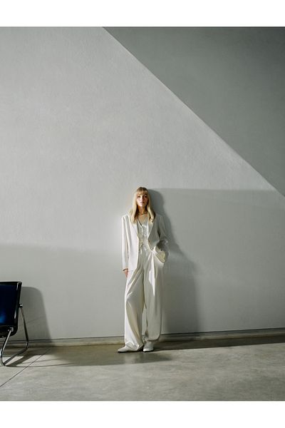 Koton Palazzo Trousers Wide Leg High Waist Cover Pocket