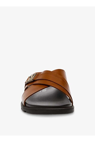 Steve Madden Men's Cross Strap Slip-On Sandals