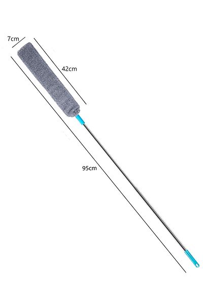 Uğur Nehir Ticaret 95cm Magic Microfiber Dusting Apparatus with Head Surface Dip Corner Shelf Cleaning Mop Dusting Brush