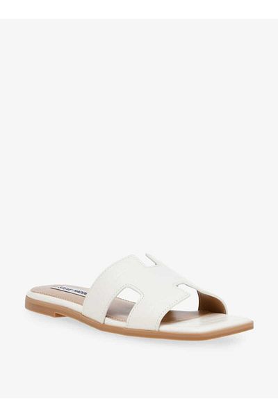 Steve Madden Women's Textured Slip-On Flat Sandals