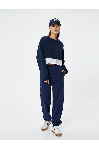 Koton Jogger Φούτερ με ελαστική μέση και τσέπες Άνετη εφαρμογή