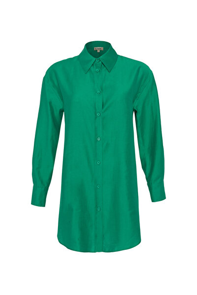 Aker Rahat Kesim Keten Bluz