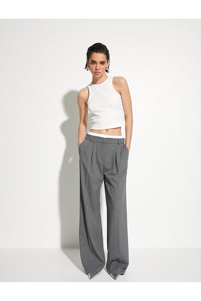 Koton Palazzo Trousers Wide Leg with Elastic Waist Detail