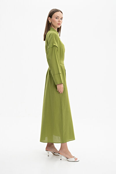 Aker Voile Shirt Dress with Sleeves Detail