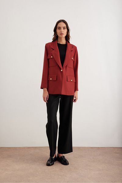Aker 5167111   Flonel Buttoned Viscon Jacket