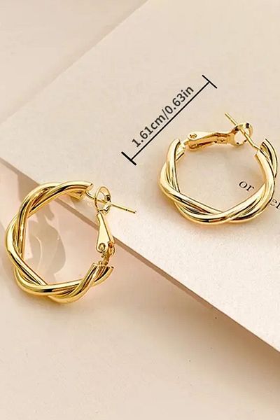 Happy Vibes Gold Hoop Earrings for Stylish Women