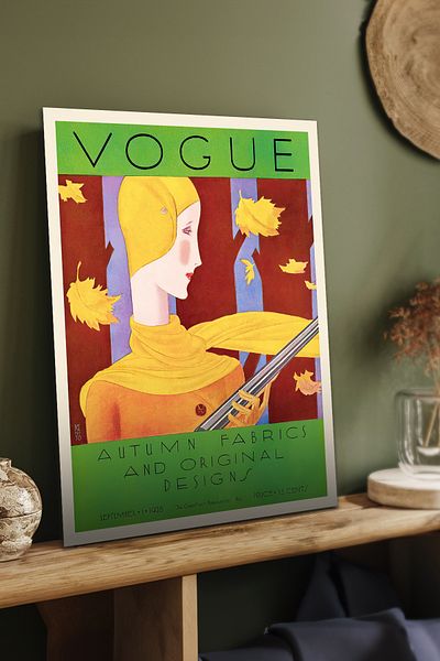 Cadran Ιστορικές εκδόσεις του περιοδικού Vogue Πίνακας Mdf με πλαίσιο