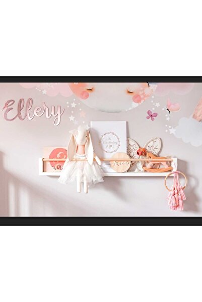 EGN WOODS 1 × 80 سم رف كتب لغرفة الأطفال مونتيسوري، رف توابل، منظم للحمام