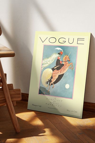 Cadran Ιστορικές εκδόσεις του περιοδικού Vogue Πίνακας Mdf με πλαίσιο