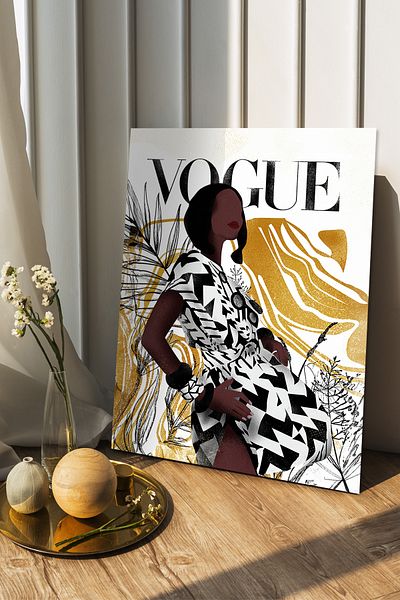 Cadran Ιστορικές εκδόσεις του περιοδικού Vogue Πίνακας Mdf με πλαίσιο