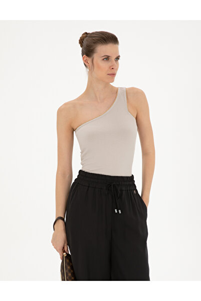 Pierre Cardin Bej Ex. Tricou slim cu un singur umăr 50284718-vr085