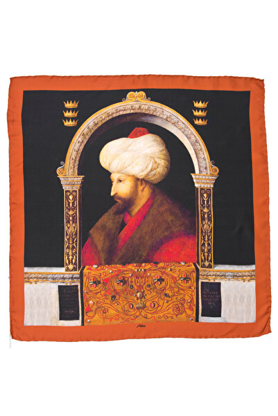 Aker وشاح حريري بلون الساتان