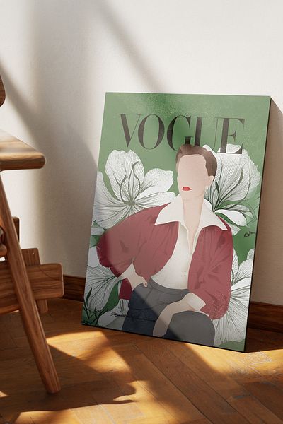 Cadran Ιστορικές εκδόσεις του περιοδικού Vogue Πίνακας Mdf με πλαίσιο
