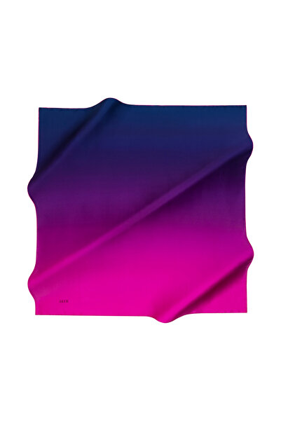 Aker Шарф з візерунком пензля, 90x90, шовковий креп-сатен