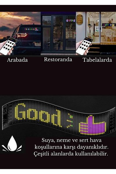 LaraThec 16×64 Led Panel - App Operated Digital Display, Accessory for Car/Truck/Restaurant/Sign/Party