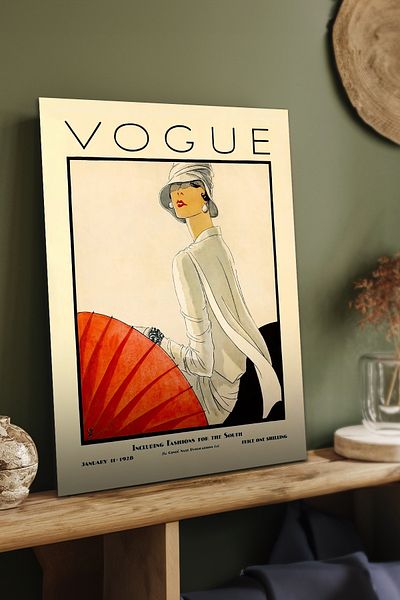 Cadran Ιστορικές εκδόσεις του περιοδικού Vogue Πίνακας Mdf με πλαίσιο
