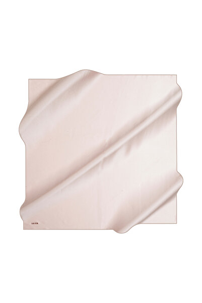 Aker Однотонний 90x90 Прямий шліфований шовковий креп-сатен шарф
