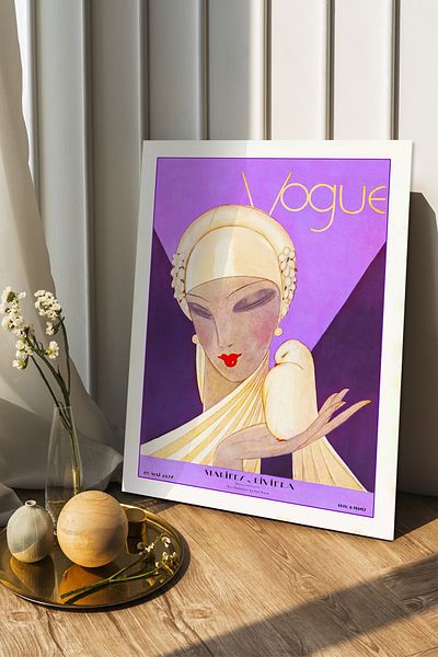 Cadran Ιστορικές εκδόσεις του περιοδικού Vogue Πίνακας Mdf με πλαίσιο