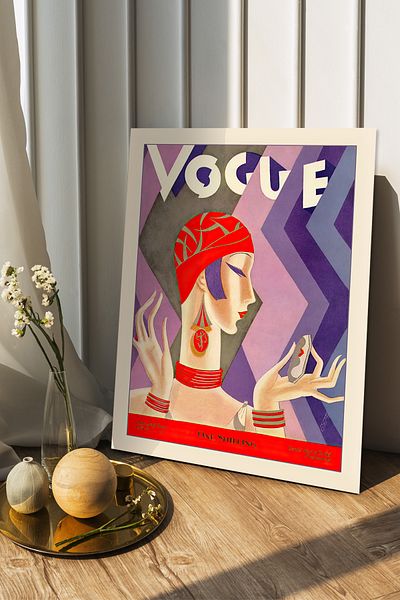 Cadran Ιστορικές εκδόσεις του περιοδικού Vogue Πίνακας Mdf με πλαίσιο