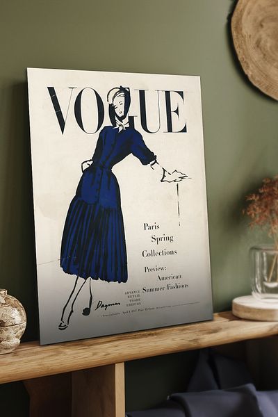 Cadran Ιστορικές εκδόσεις του περιοδικού Vogue Πίνακας Mdf με πλαίσιο