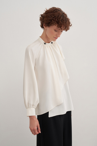 Aker 2243111 Yakası Taşlı Bluz