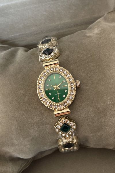 Leerybee Minimal Vintage Women's Watch with Stones Nla-186