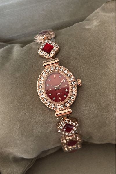Leerybee Minimal Vintage Women's Watch with Stones Nla-186