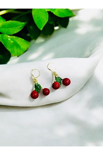 nazarboncuğu El Yapımı Cam Altın Kaplama Figürlü Küpe ( Kararma Yapmaz )