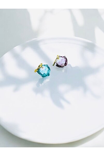 nazarboncuğu El Yapımı Cam  Altın Kaplama Figürlü Küpe ( Kararma Yapmaz )