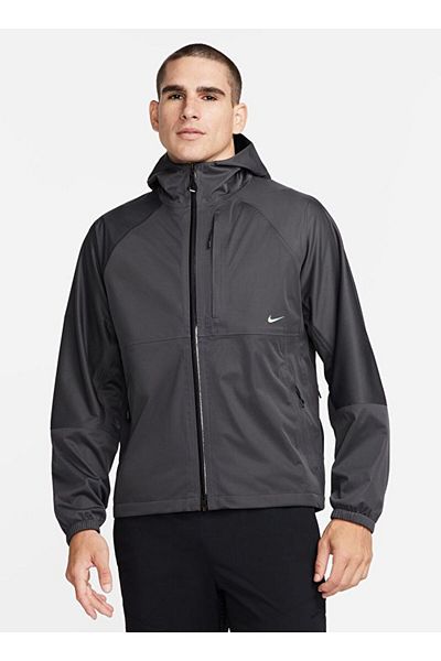 Nike Black Men's Hooded Collar Coat Fd0291-060