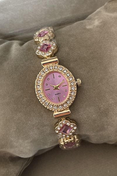 Leerybee Minimal Vintage Women's Watch with Stones Nla-186