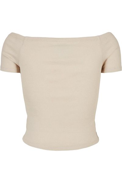 Urban Classics Damen Ladies Off Shoulder Rib Tee