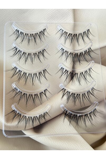 Elif A Vizon Takma Kirpik /korean Style / 5 Çift / Doğal Kirpik / Anime Model Kirpik / Takma Ipek Kirpik