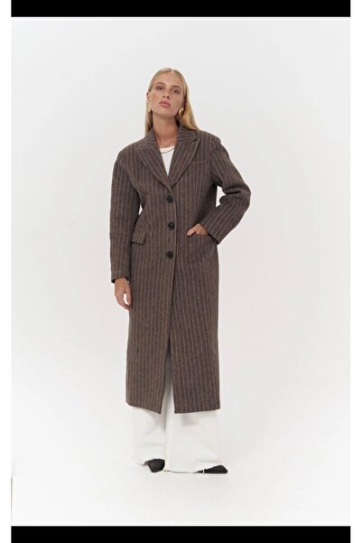 Butik Allbucks Mai, Gasadalur Çizgili Masculine Maskülen Kaban Abma0004